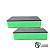 Step de Academia em EVA – 60x28x14 cm VERDE - Imagem 1