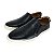 Tênis Slip On Couro Preto Furadinho - Imagem 1