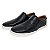 Tênis Slip On Couro Preto Maori Trissê - Imagem 1