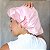 Touca de Cetim Dupla Camada Rosa Bebê - Turban - Imagem 2