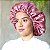 Touca de Cetim Dupla Camada Rosa Vintage - Turban - Imagem 2
