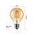 Lâmpada filamento led G80 6w âmbar - base E27 - Imagem 2