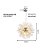 Pendente dente de leão cristal prata 50cm p/ 9LxG9 - Imagem 3