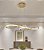 Lustre infinito cifra 50w dourado luz 3/1 - Imagem 6