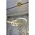 Lustre infinito nó 60w dourado luz 3/1 - Imagem 5