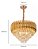 Lustre de cristal luxo redondo dourado - 8 lâmpadas base E14 (não inclusas) - Imagem 3