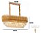 Lustre de cristal 80cm retangular dourado - 10 lâmpadas base E14 (não inclusas) - Imagem 3
