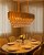 Lustre de cristal 80cm retangular dourado - 10 lâmpadas base E14 (não inclusas) - Imagem 1