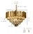 Lustre de cristal 52cm vana gold 2 dourado - 9 lâmpadas base E14 - Imagem 3