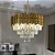 Lustre de cristal 52cm vana gold 2 dourado - 9 lâmpadas base E14 - Imagem 6