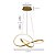 Lustre infinito curvas 50w dourado luz 3/1 - Imagem 3