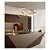 Lustre infinito curvas 50w dourado luz 3/1 - Imagem 7