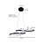 Lustre infinito cifra 50w preto luz 3/1 - Imagem 3