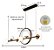 Lustre jabuticaba veneza preto com dourado 7 globos com anel - Imagem 2