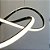 Lustre infinito curvas 50w preto luz 3/1 - Imagem 6