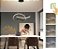 Lustre infinito curvas 50w preto luz 3/1 - Imagem 2