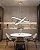 Lustre infinito curvas 50w rose gold luz 3/1 - Imagem 1