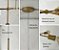 Lustre sputnik gun 6 hastes dourado - Imagem 3
