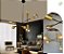 Lustre sputnik gun 6 hastes preto e dourado - Imagem 2
