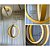 Pendente kong anel duplo 12w dourado luz 3/1 - Imagem 2
