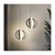 Pendente kong anel duplo 12w preto luz 3/1 - Imagem 5
