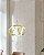 Pendente curvas 35w dourado luz 3/1 - Imagem 1