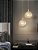 Pendente saturno cristal bolhas 7w dourado luz 3/1 - Imagem 8