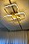 Luminária sobrepor 60W 4 quadrados dourada luz 3/1 - Imagem 6
