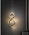 Pendente espiral onda 17w preto luz 3/1 - Imagem 1