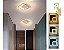 Luminária De Led Plafon Moderno Sobrepor Quadrado Dourado Com Branco 25w Luz 3/1 Sala/quarto - Imagem 2