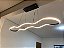 Lustre Pendente Moderno Nórdico Minimalista Ondulado Preto Sala/mesa Jantar Cabo 2m Luz 3/1 - Imagem 7