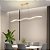 Lustre Pendente Moderno Nórdico Minimalista Ondulado Dourado Sala/mesa Jantar Cabo 2m Luz 3/1 - Imagem 5