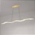 Lustre Pendente Moderno Nórdico Minimalista Ondulado Dourado Sala/mesa Jantar Cabo 2m Luz 3/1 - Imagem 2