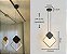 Pendente Minimalista Led Losango Moderno Preto Cabeceira Lavabo Ilha Cabo 2m Luz 3/1 - Imagem 4