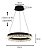 Lustre Pendente Moderno Preto Cristal Led 50cm Redondo Luxo Luz 3/1 - Imagem 3