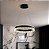 Lustre Pendente Moderno Preto Cristal Led 50cm Redondo Luxo Luz 3/1 - Imagem 8