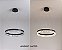 Lustre Pendente Moderno Preto Cristal Led 50cm Redondo Luxo Luz 3/1 - Imagem 6