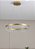 Lustre Pendente Moderno Dourado Cristal Led 50cm Redondo Luxo Luz 3/1 - Imagem 7