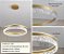 Lustre Pendente Moderno Dourado Cristal Led 50cm Redondo Luxo Luz 3/1 - Imagem 4