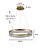 Lustre Pendente Moderno Dourado Cristal Led 50cm Redondo Luxo Luz 3/1 - Imagem 5
