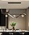 Lustre Pendente Moderno Preto Espiral Com Globos Em Fio De Fada Led Luz 3/1 - Imagem 10