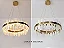 Lustre Pendente Moderno De Luxo Redondo Dourado 60cm Em Mármore Sintético Luz 3/1 - Green Age - Imagem 6