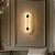 Luminária Arandela Moderna de Parede Nórdico Oval de Luxo Dourado em Mármore Sintético Luz Led 3/1- Green Age - Imagem 1