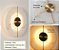 Luminária Arandela Moderna De Parede Nórdico Redonda De Luxo Dourado Em Mármore Sintético Luz Led 3/1 - Green Age - Imagem 3