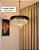 Lustre Pendente Moderno De Luxo Vana Gold 3 Cristal L15 E14 Preto Com Dourado 1m Cabo + 1m Extra - Green Age - Imagem 8