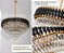 Lustre Pendente Moderno De Luxo Vana Gold 3 Cristal L15 E14 Preto Com Dourado 1m Cabo + 1m Extra - Green Age - Imagem 4