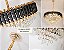 Lustre Pendente Moderno De Luxo Vana Gold 3 Cristal L15 E14 Preto Com Dourado 1m Cabo + 1m Extra - Green Age - Imagem 7