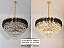 Lustre Pendente Moderno De Luxo Vana Gold 3 Cristal L15 E14 Preto Com Dourado 1m Cabo + 1m Extra - Green Age - Imagem 3