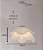 Lustre Pendente Moderno Organico Boho Flor Serena Em Tecido Plissado Branco 40cm - Green Age - Imagem 2