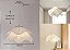 Lustre Pendente Moderno Organico Boho Flor Serena Em Tecido Plissado Branco 40cm - Green Age - Imagem 5